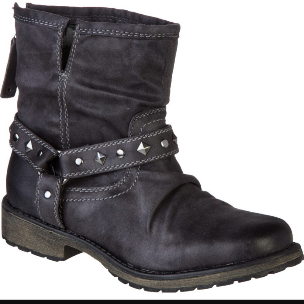 Roxy Holliston Moto Boots gray